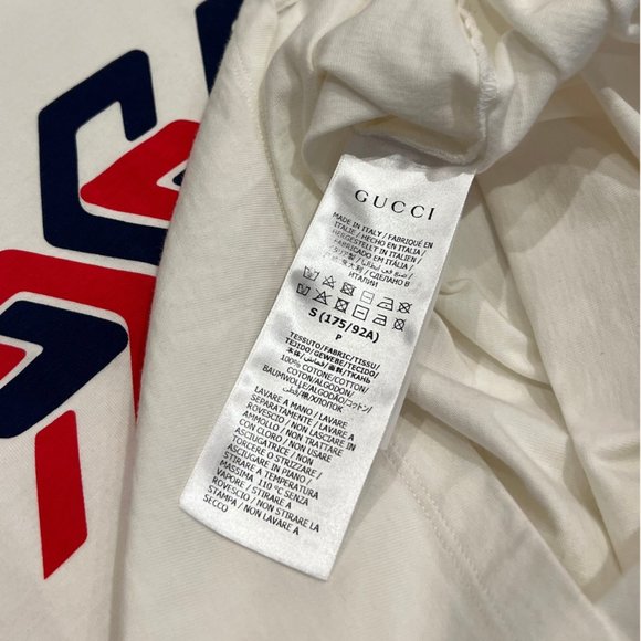 COTTON JERSEY T-SHIRT WITH GUCCI MIRROR PRINT - Picture 9 of 10